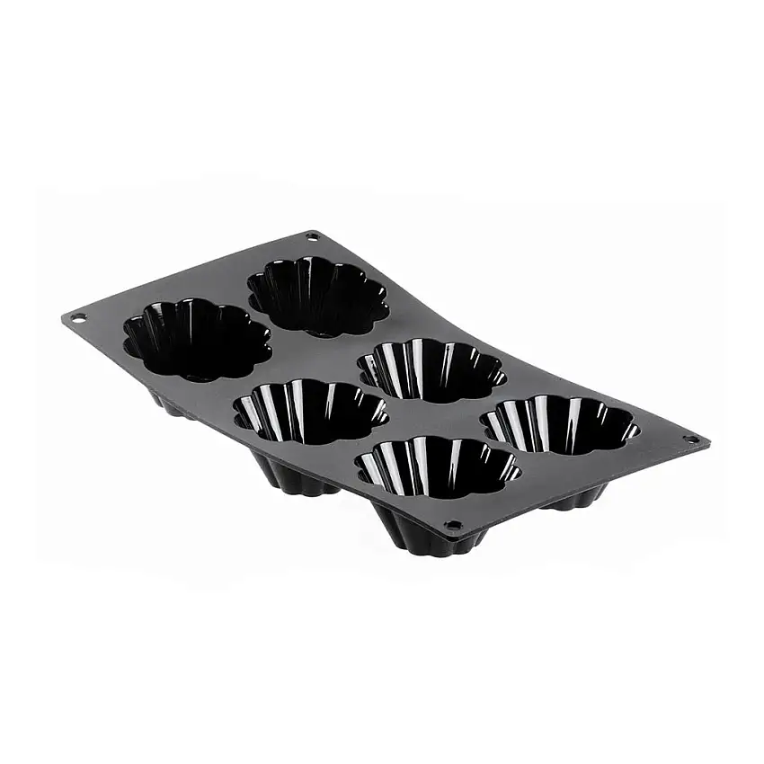 Tortiera per brioches, 6 stampi, silicone, de Buyer