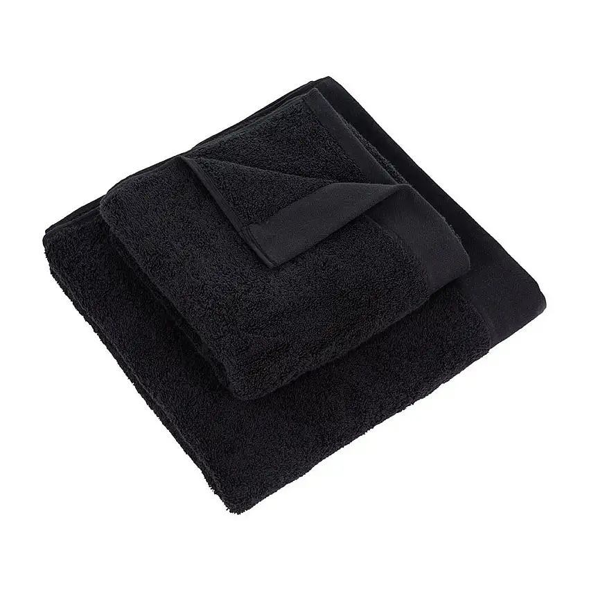 Asciugamano da bagno RIVA 50 x 100 cm, nero, Blomus