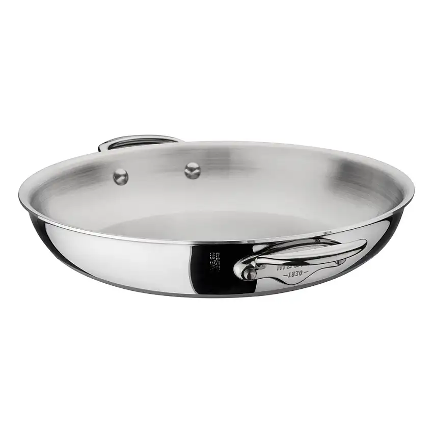Padella 28 cm, manici in acciaio inox, Mauviel