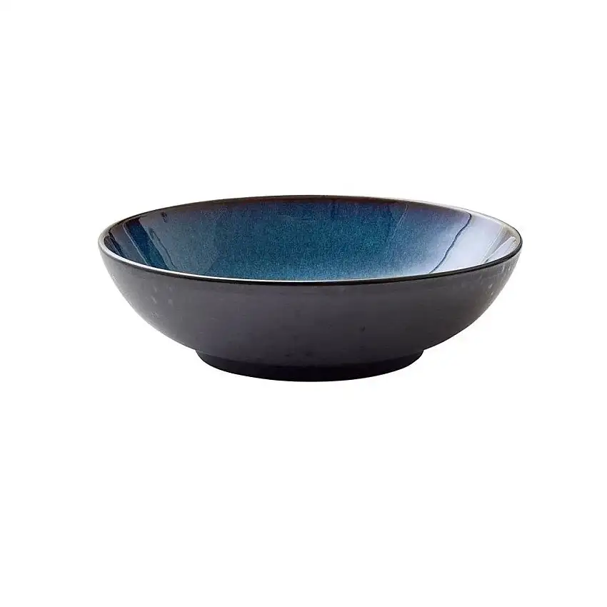 Insalatiera 24 cm, nera/blu scuro, Bitz