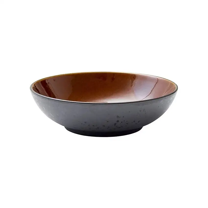 Insalatiera 24 cm, nero/ambra, Bitz