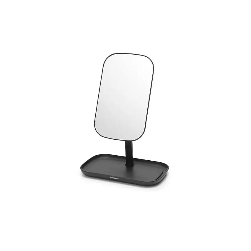 Specchio da tavolo 28 cm, con vassoio, grigio, Brabantia