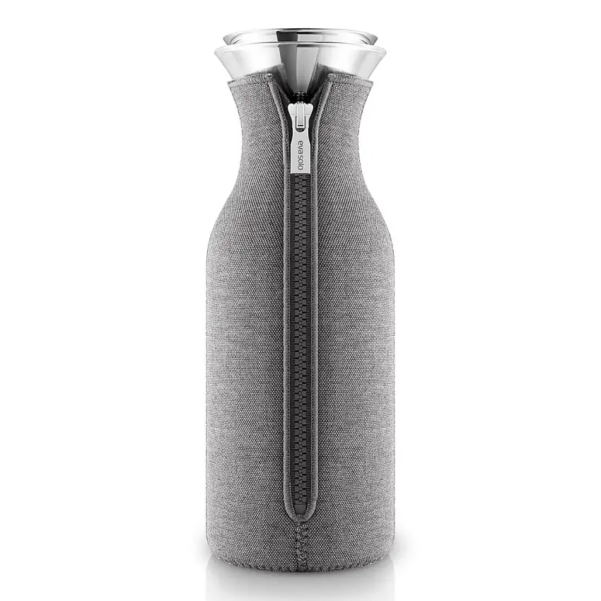 Caraffa acqua 1 lt, con coperchio isolante, grigio, vetro, Eva Solo