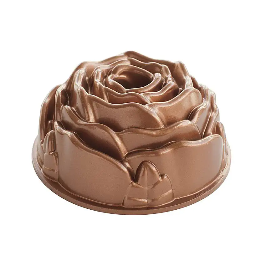 Teglia per plumcake, a forma di rosa, rame, Nordic Ware