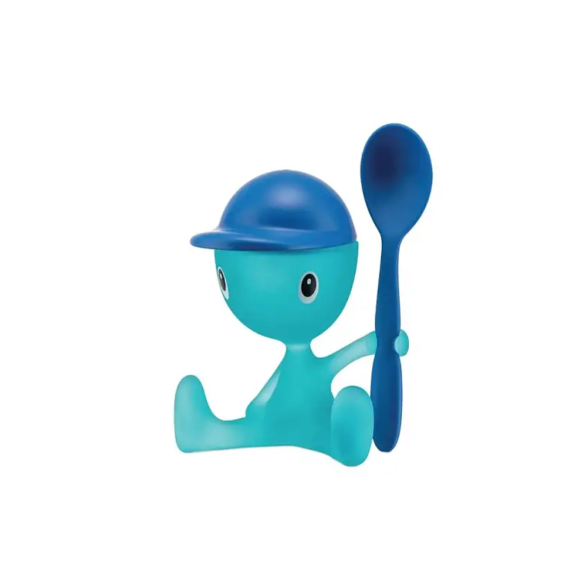 Portauovo CICO, con cucchiaino, blu, Alessi