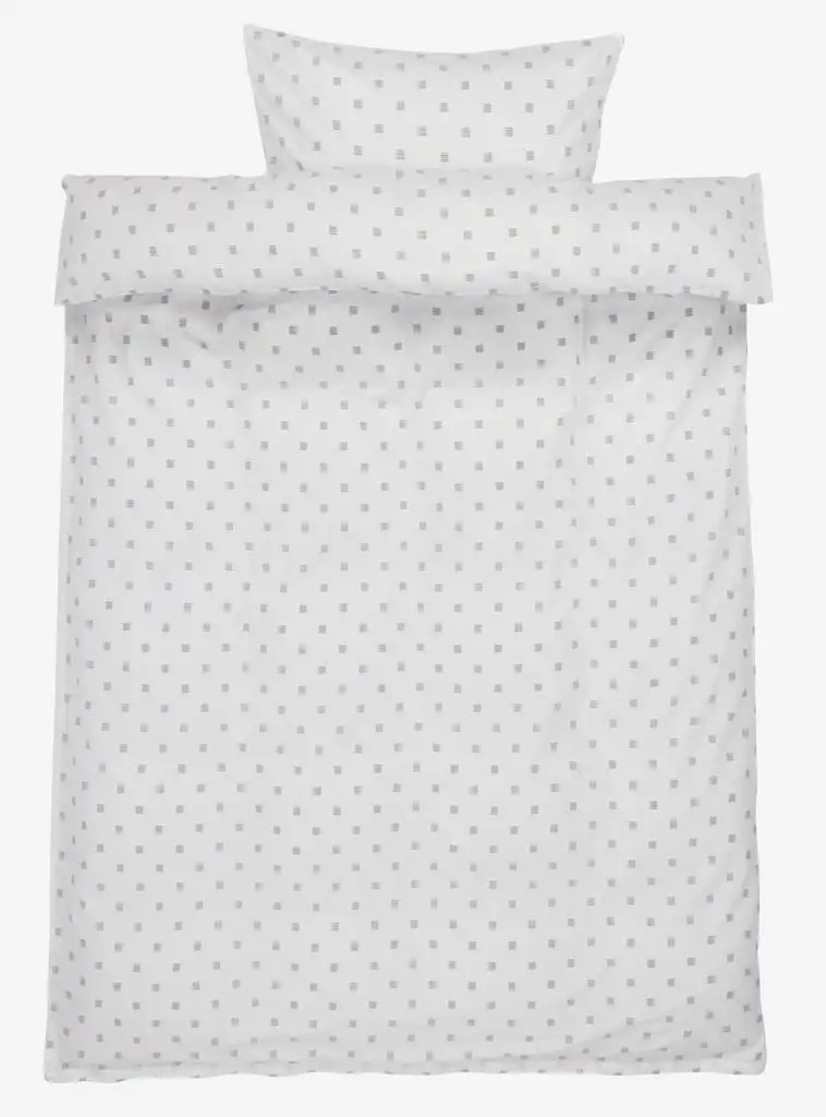Completo copripiumino ANNIKA 155x220 cm blu/bianco