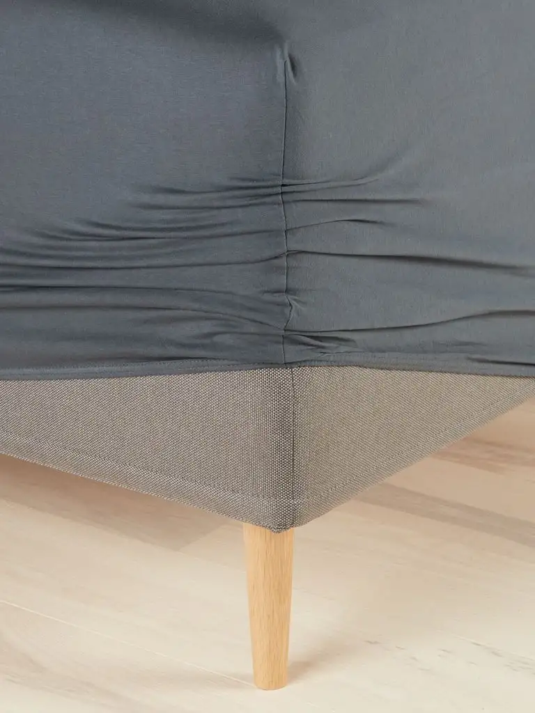 Lenzuolo con angoli Jersey JETTE 140/150x200x35 cm grigio