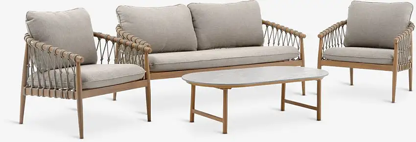 Set lounge DRUMMEHOLM 5 posti naturale