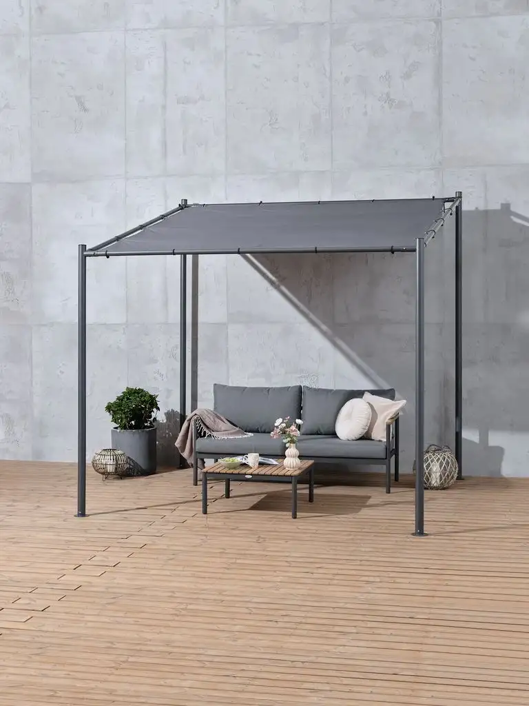 Gazebo ODDERMOSE P2,5xL2,5xH2.5 m grigio
