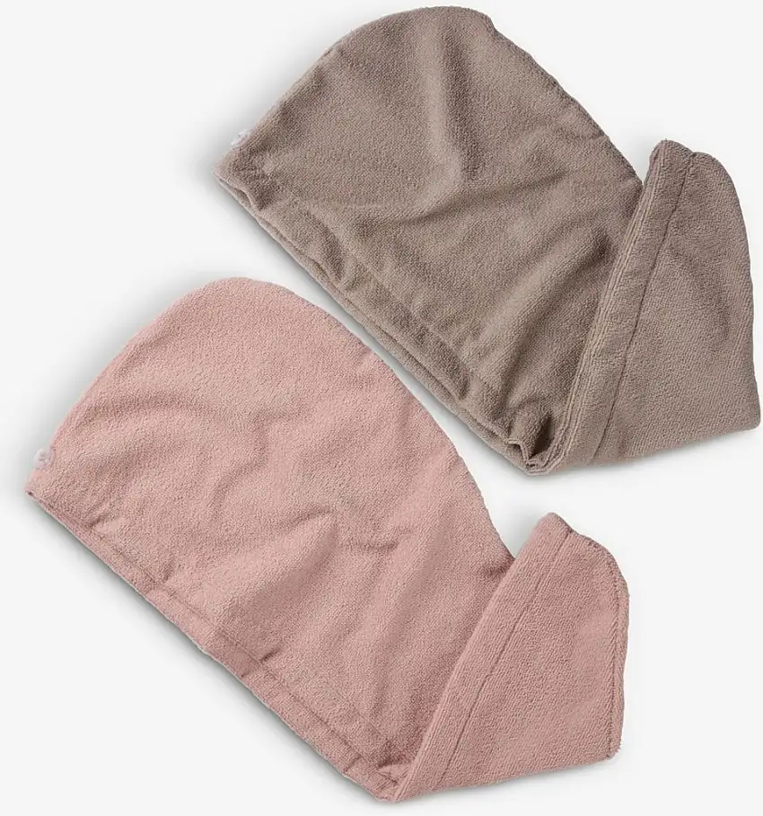 Turbante per capelli TUNADAL Micro 2 pezzi color sabbia/rosa
