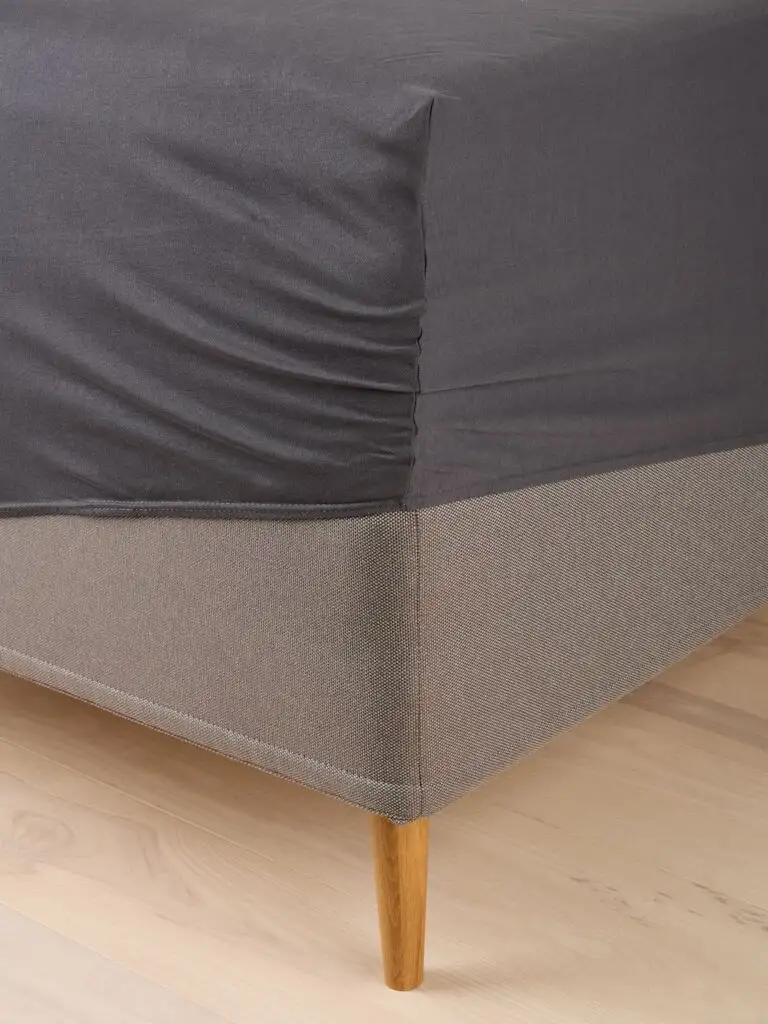 Lenzuolo con angoli Jersey VILMA 180x200x35 grigio antracite