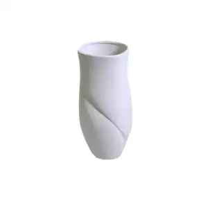 VASO CERAMICA PETALO BIANCO OPACO 17X16H 36,5
