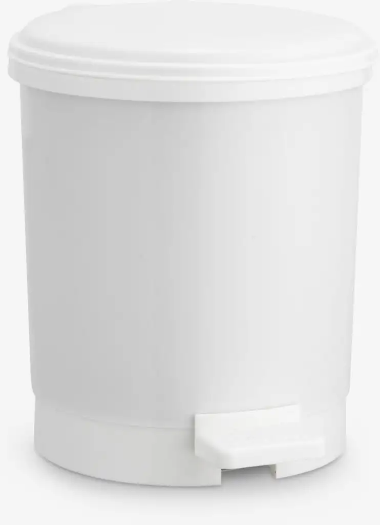 Pattumiera a pedale UTBY 3 L in plastica bianco
