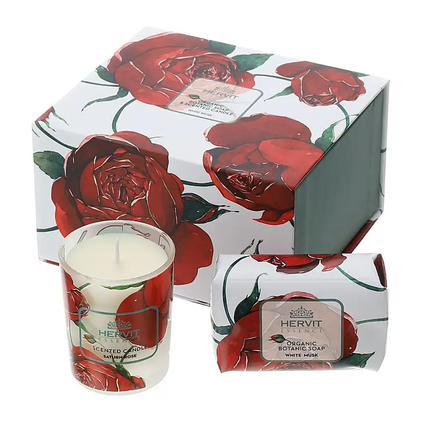 HERVIT - Set Candela70G+Sapone120G Rose Baccarat