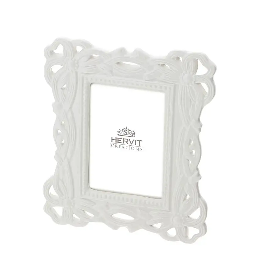 HERVIT - Cornice Porcellana Traforata Bianca Lily 17X20Cm