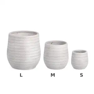 VASO TRESSAGE BOMBATO BIANCO L