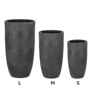 VASO RIGO TONDO ANTRACITE ALTO M
