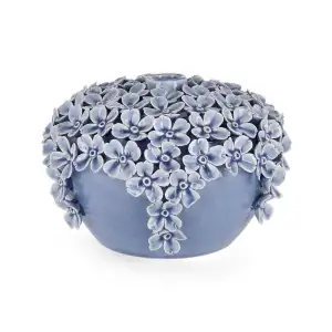 VASO DECORATIVO TREASURE BOMBATO AZZURRO