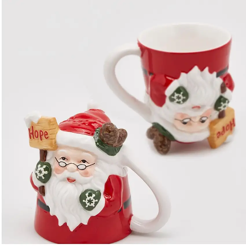 TAZZA BABBO NATALE ROVESCIO SPERANZA CM 12H