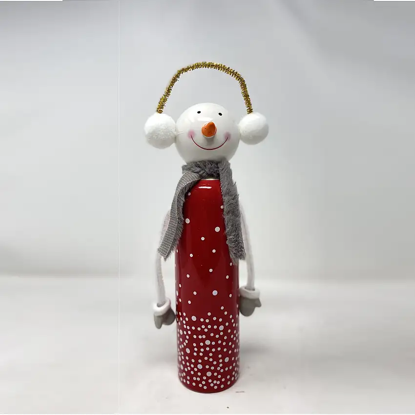PUPAZZO DI NEVE CON CUFFIE CM 26 H