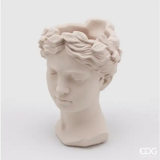 VASO TESTA DONNA CEMENTO CM 27H DIVERSI COLORI