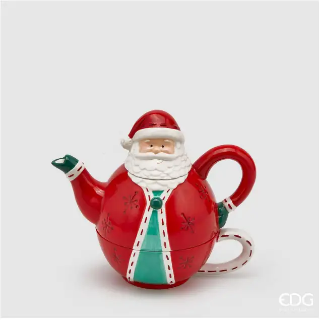 TAZZA E TEIERA BABBO NATALE CM 16H TEA FOR ONE