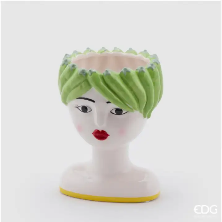 VASO TESTA CON PEPERONCINI VERDI CM 22 ALTEZZA