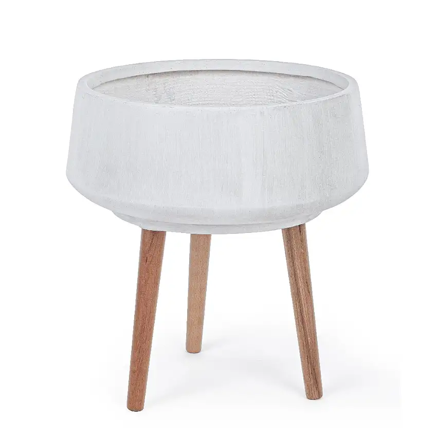 VASO MODERN TREPPIEDE CIOTOLA BIANCO