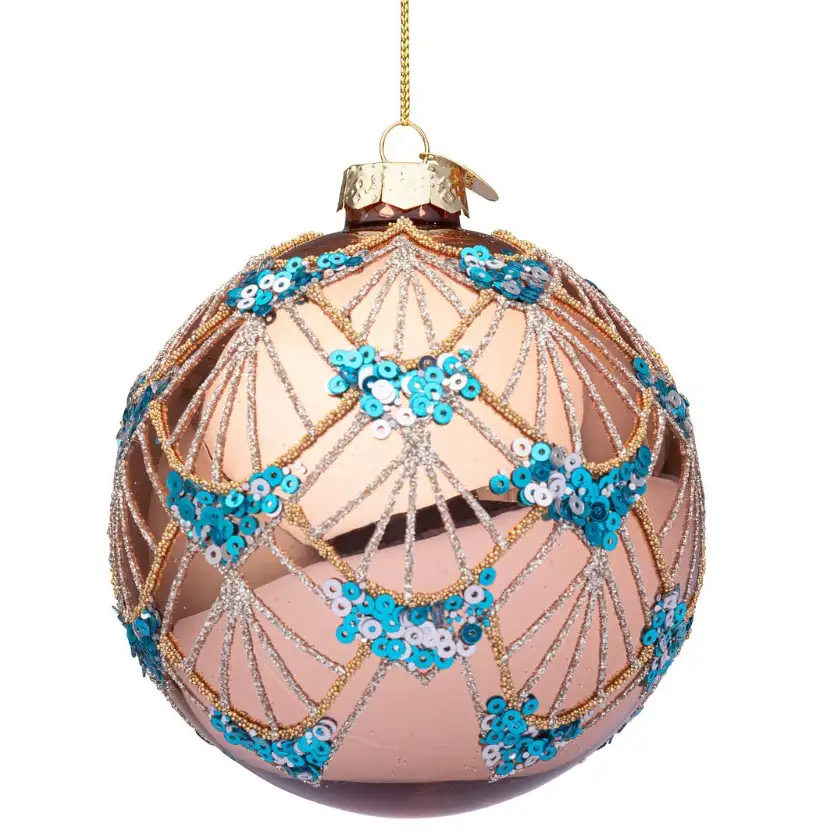 SFERA DI VETRO ORO ROSA LUX DIVERSE MISURE