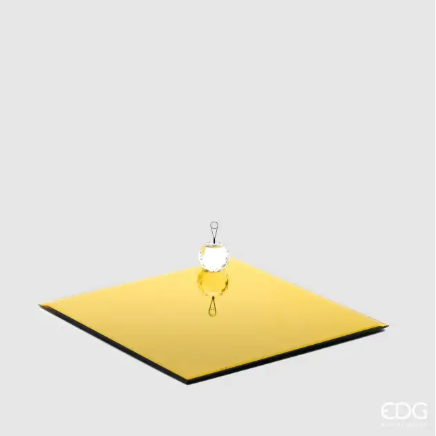 PORTACANDELA SPECCHIO ORO QUADRATO DIVERSE MISURE