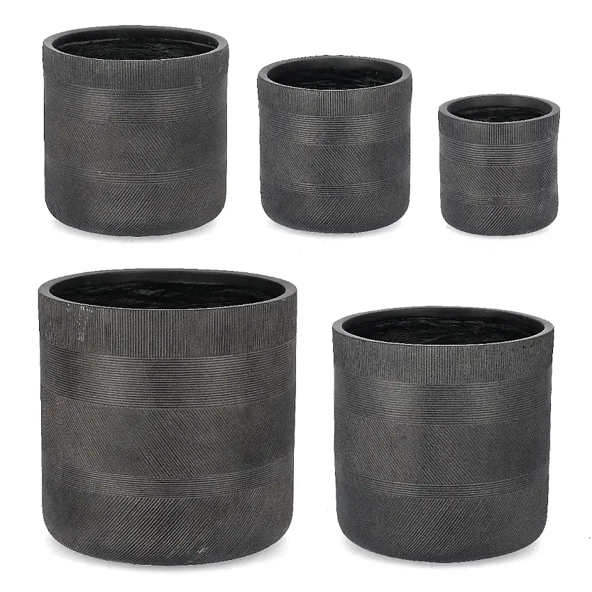 VASO RIGO CILINDRICO ANTRACITE DIVERSE MISURE