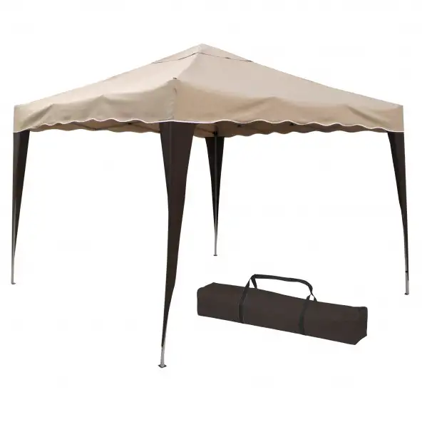 GAZEBO STAND PIEGHEVOLE CON BORSA METRI 3X3 TORTORA