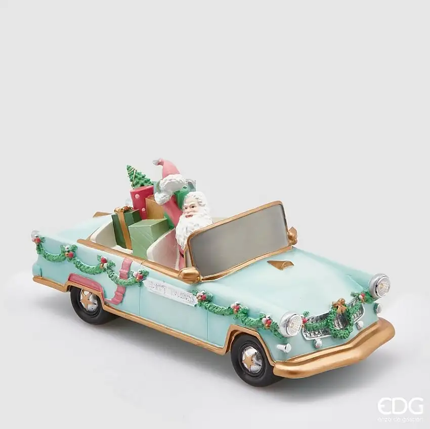 BABBO CON AUTO VINTAGE E LUCE LED