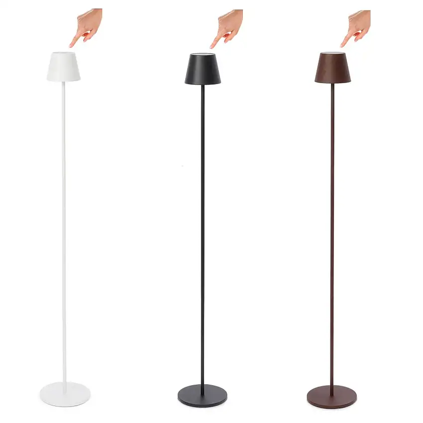 LAMPADA DA TERRA LED ETNA A BATTERIA CON PIANTANA DIVERSI COLORI CM 115H