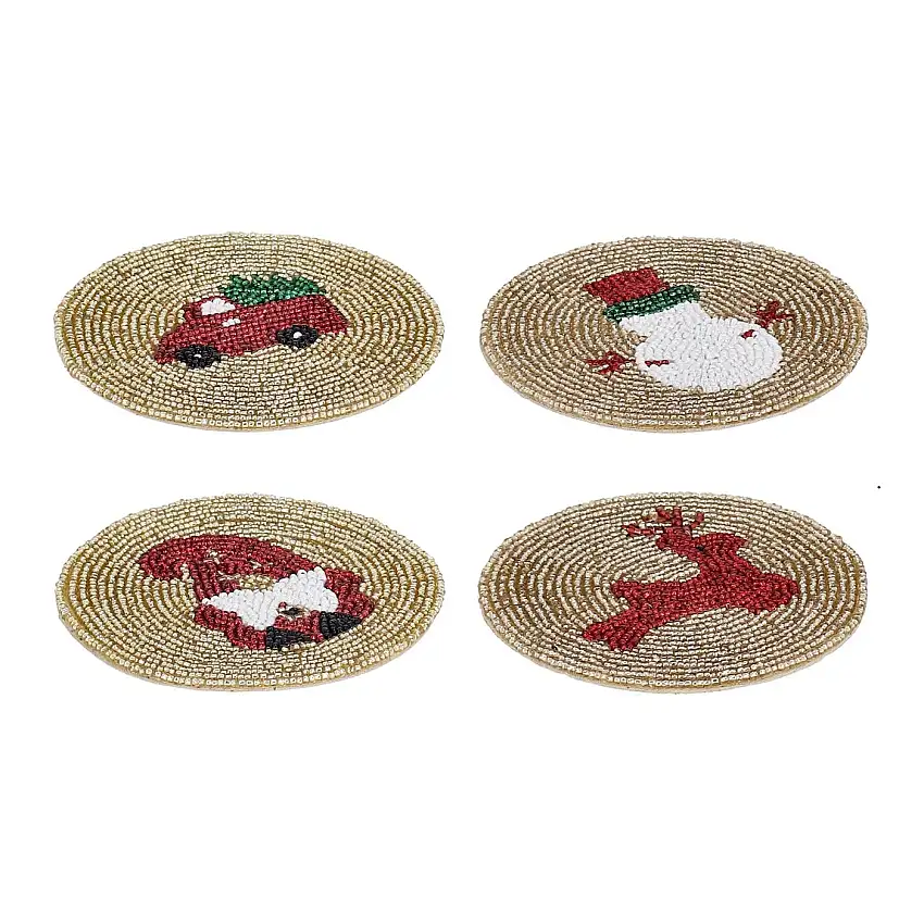 SET4 PORTABICCHIERI XMAS TONDO CM 10