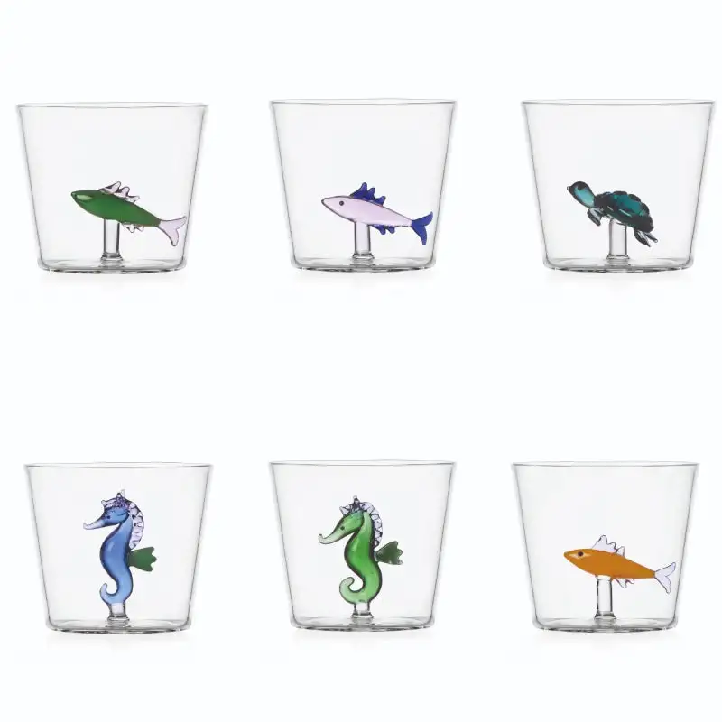 Ichendorf Milano Set 6 Bicchieri in vetro Borosilicato Marine Garden