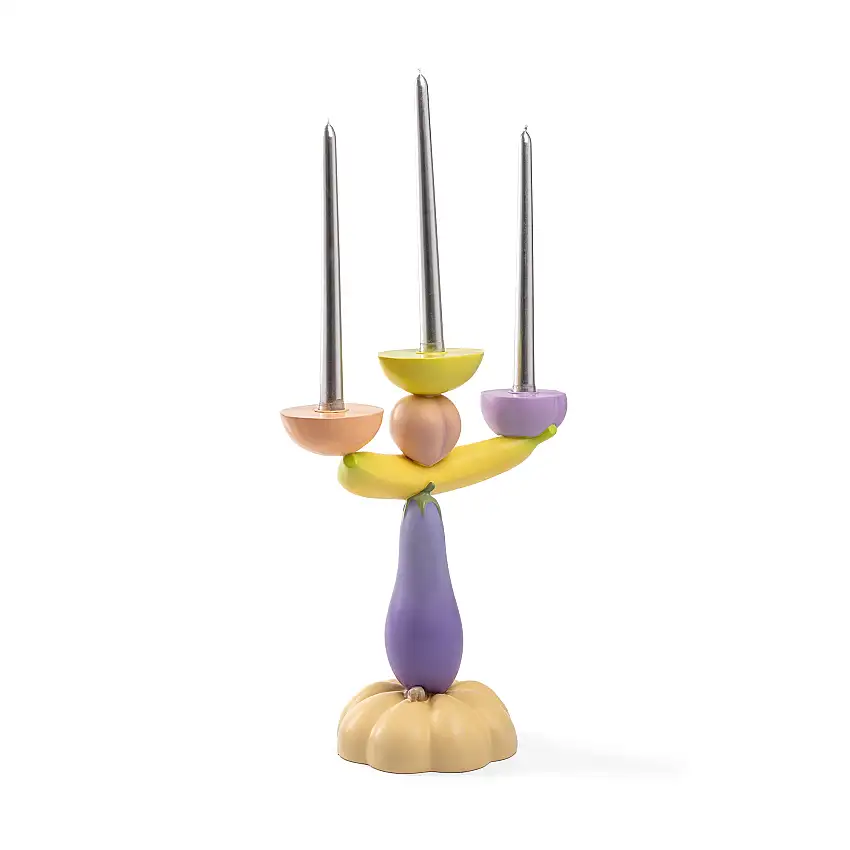 Seletti candeliere Vitamin in resina Aubergine - Melanzana
