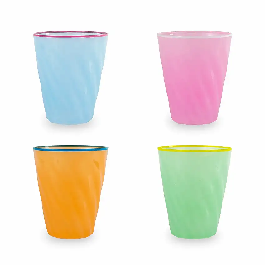 WD Lifestyle Set 4 Bicchieri In Vetro Colorati | 200ml