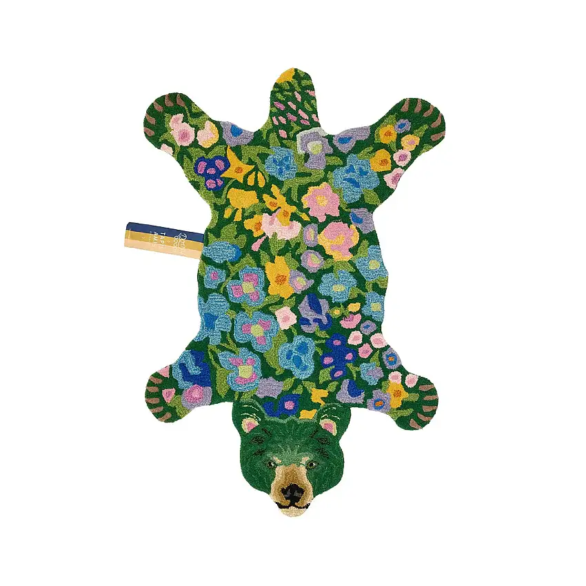 Doing Goods Tappeto Josie Jardin Bear - 100% Fatto a Mano