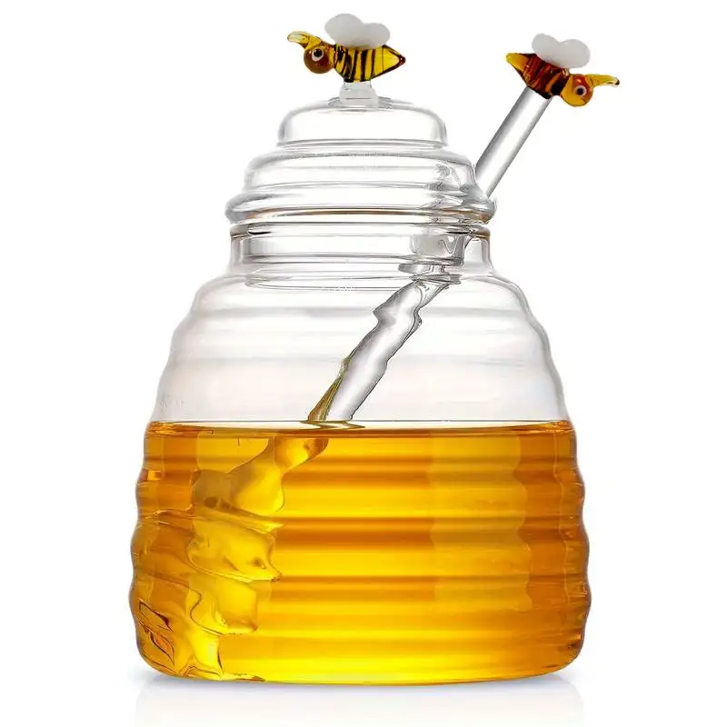 WD Lifestyle | Barattolo per Miele in vetro con decoro Ape capienza 500 ml