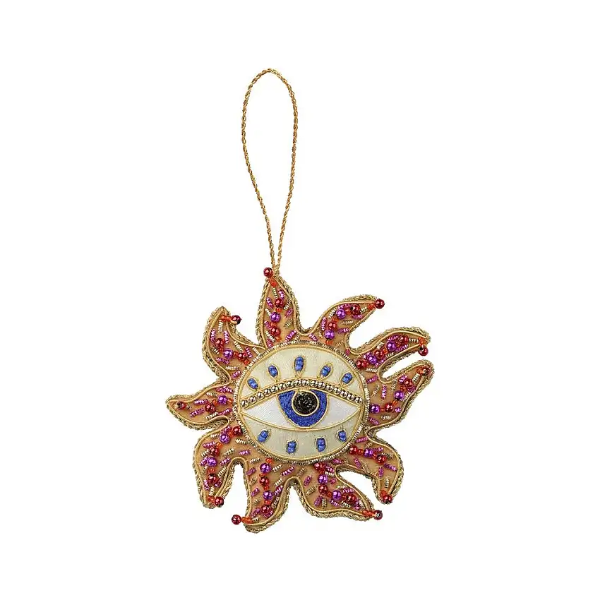 BACI MILANO - Sole Con Decorazioni Ricamate A Mano 9X10 Cm