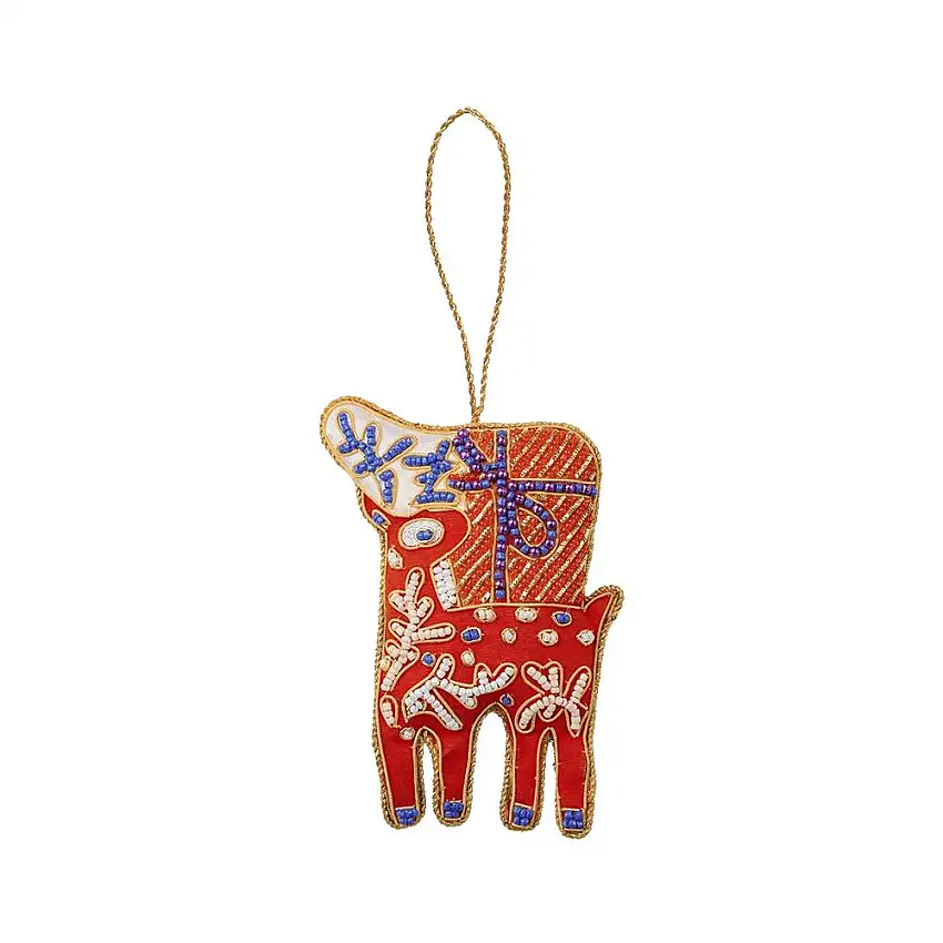 BACI MILANO - Renna Con Decorazioni Ricamate A Mano 9X12,5 Cm