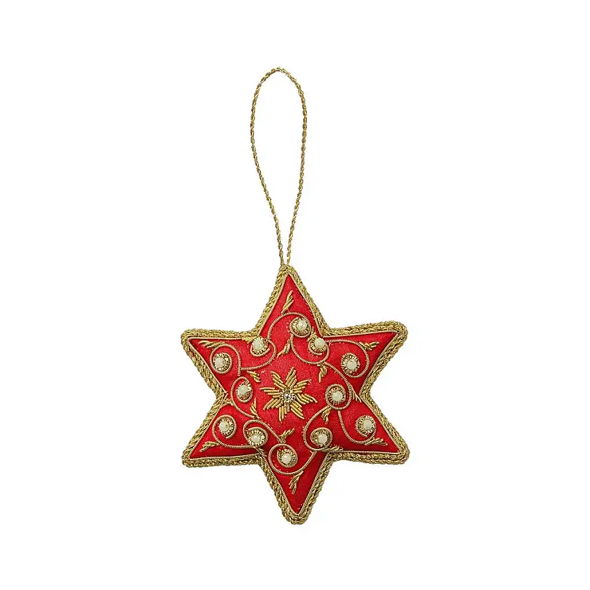 BACI MILANO - Stella Con Decorazioni Ricamate A Mano 9X10 Cm
