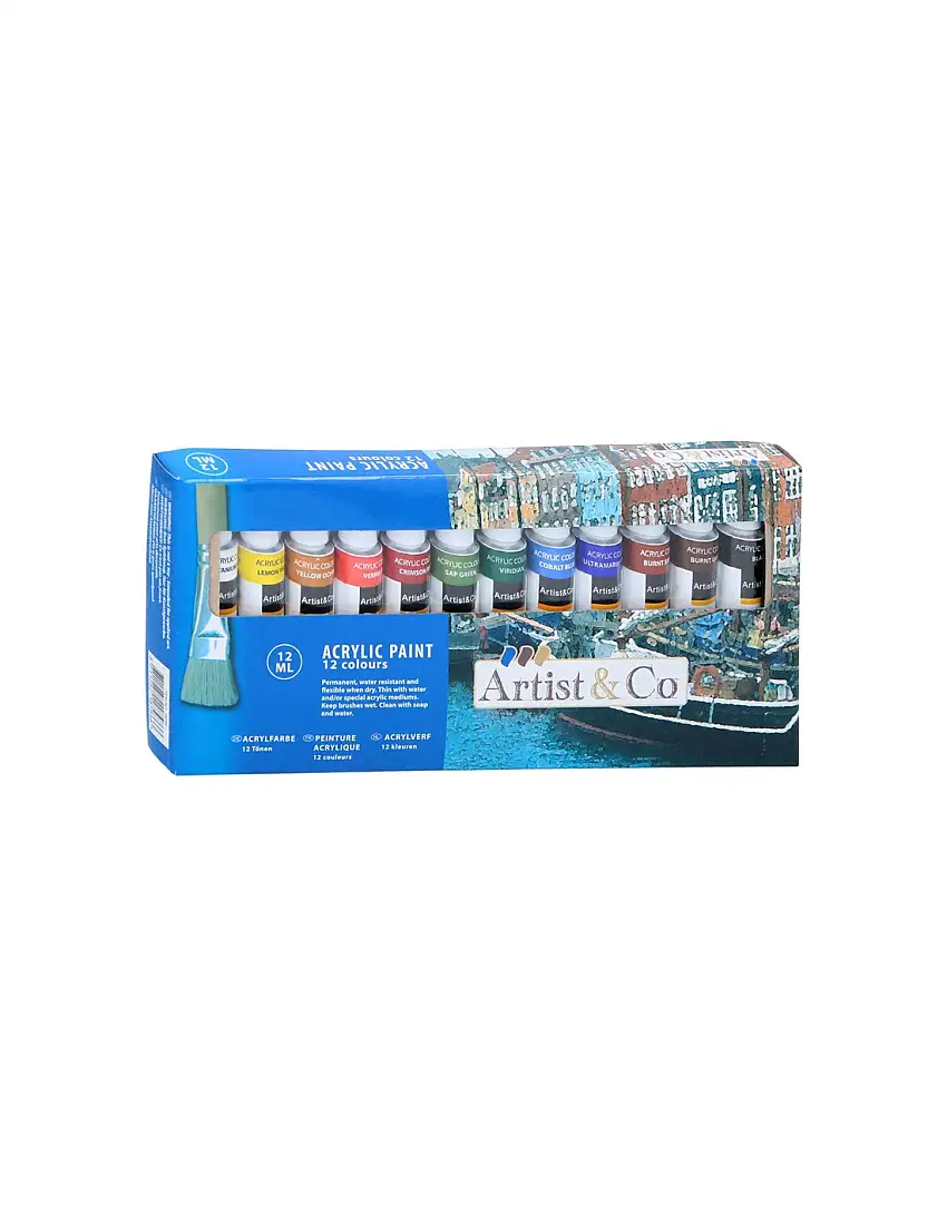 Acrylic paints in tubes of 12 ml 12 pcs.