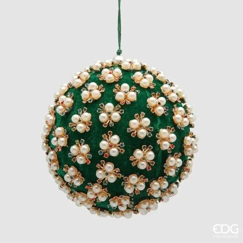 Addobbo Palla Elizabeth Verde Velluto 10cm