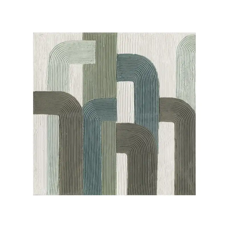 Agave Quadri green lines 100x100 cm