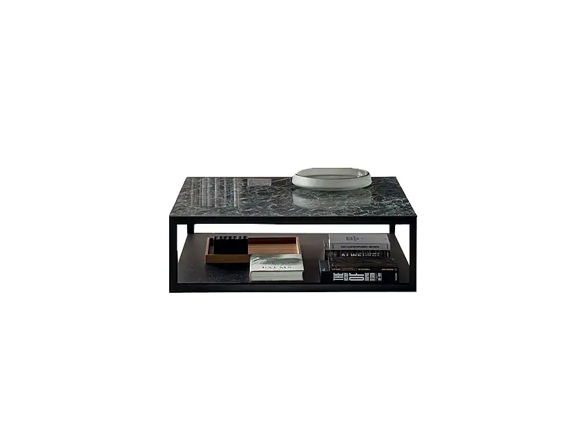 Molteni&C Alisee Tavolino - Marmo Verde Alpi / Rovere Nero / Peltro