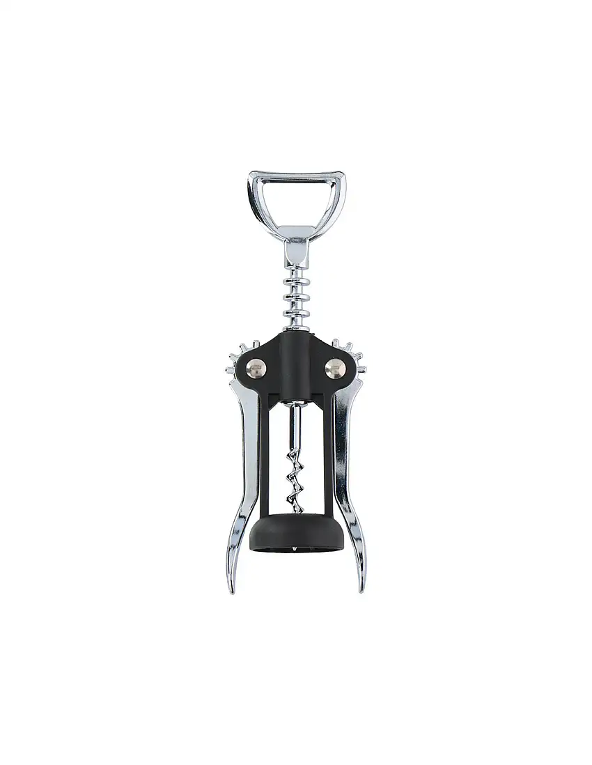 Alpina - Corkscrew / stainless steel wine opener 17 cm (black / silver)