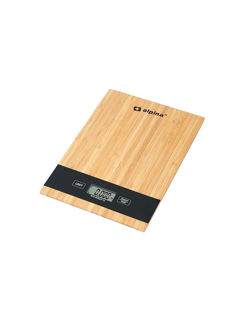 Alpina - Digital bamboo kitchen scale 5 kg