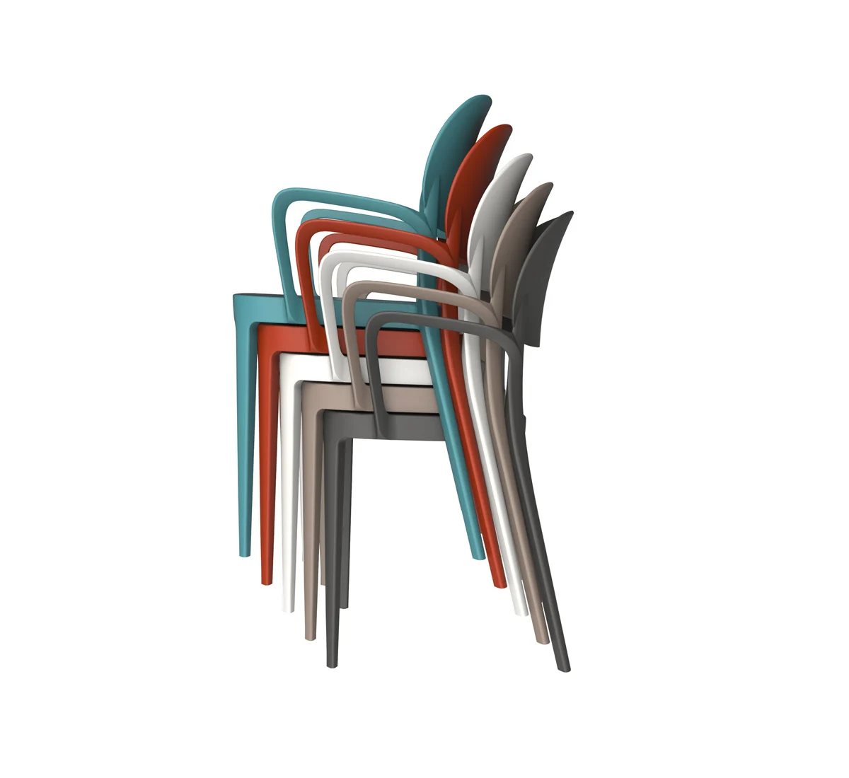 Alma Design Amy Set 4 Sedie Con Braccioli